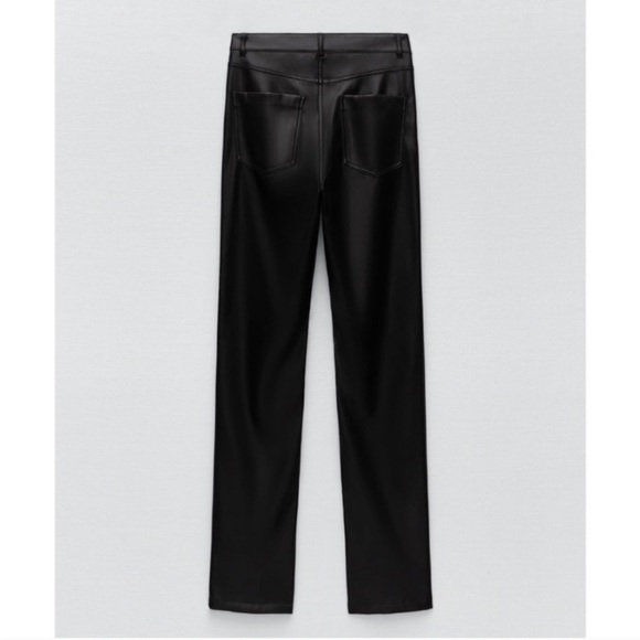 Zara Black Leather Pants - Picture 5 of 12